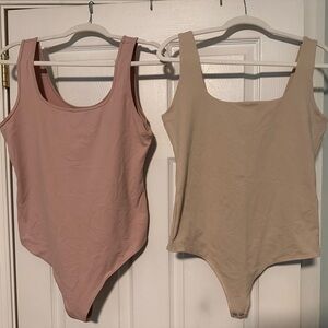 Abercrombie & Fitch Blush and Tan Bodysuits